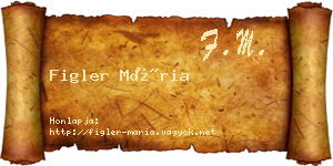 Figler Mária névjegykártya
